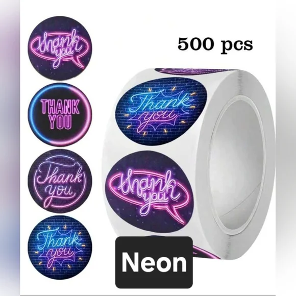 Thank You Stickers- 500 Count BUYER'S CHOICE - NIP - Picture 2 of 5